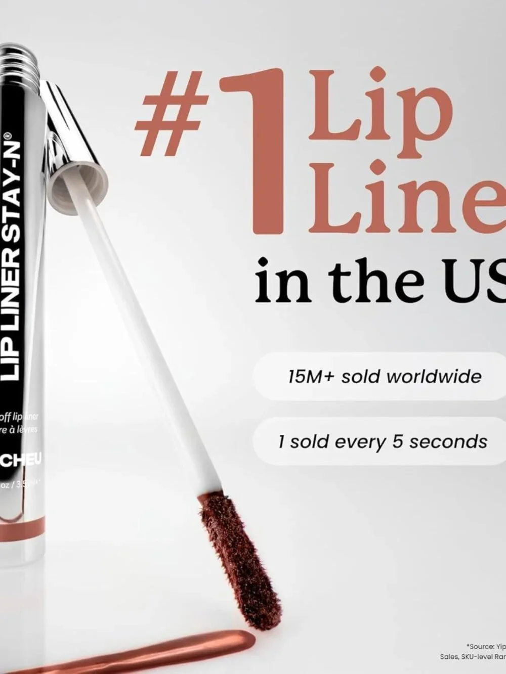 Sacheu Lip Liner STAY-N Peel Off Lip Stain, Longwear, p-INKED | Water-resistant